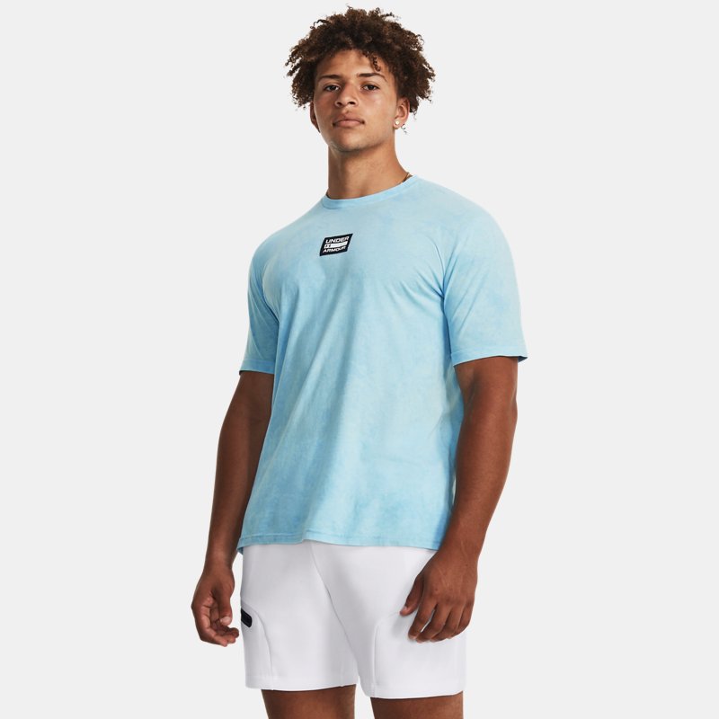 Men's Under Armour Elevated Core Wash Short Sleeve Blizzard / White M